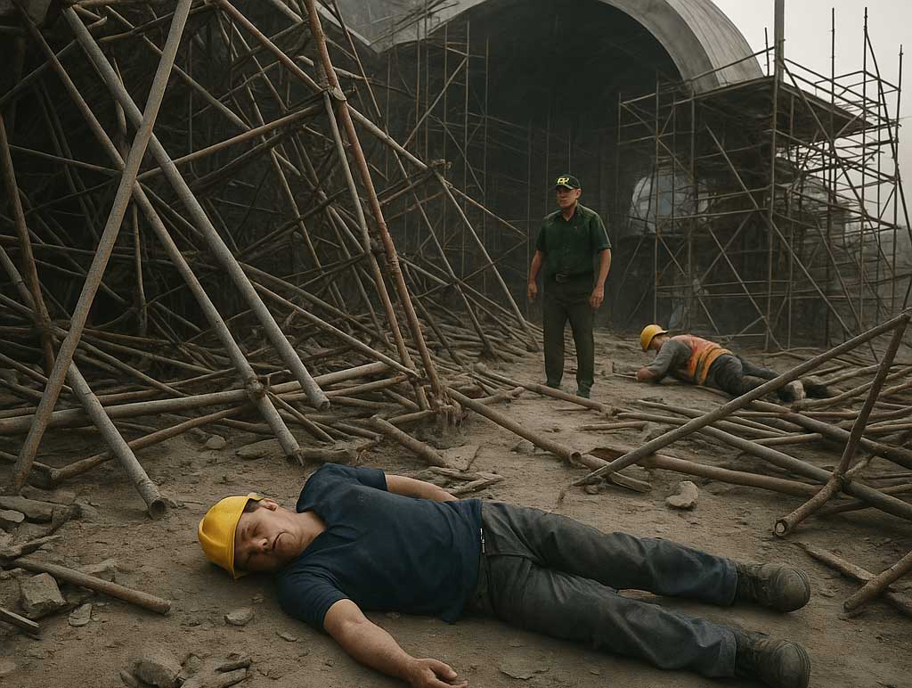 Sập giàn giáo tại Sơn Tiên, 2 công nhân thiệt mạng