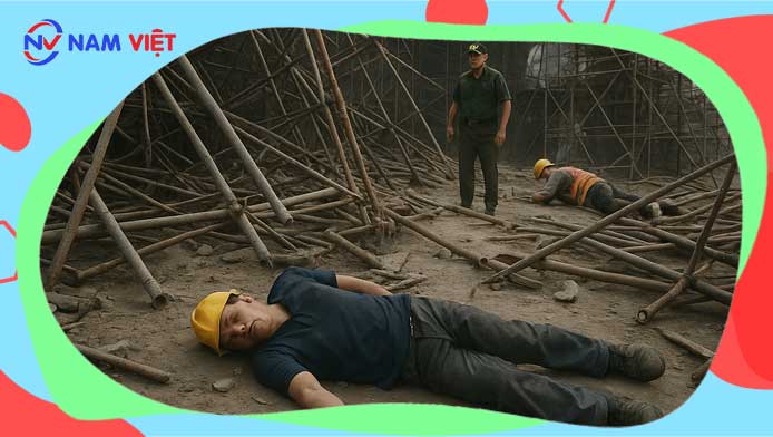 Sập giàn giáo tại Sơn Tiên, 2 công nhân thiệt mạng