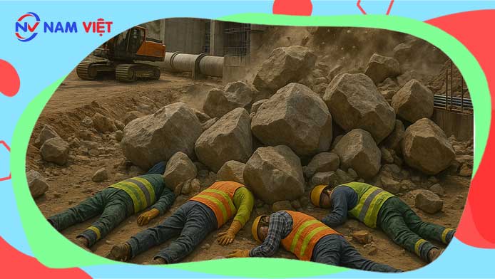 Sạt lở đá tại Lai Châu, 5 người mất tích trong thi công thủy điện