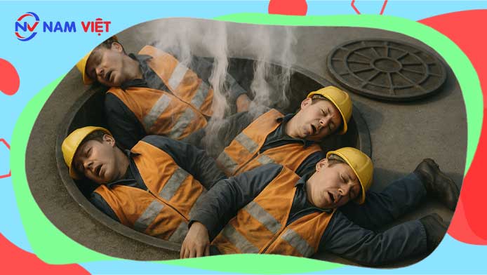 4 công nhân thiệt mạng vì cứu đồng nghiệp rơi hố ga