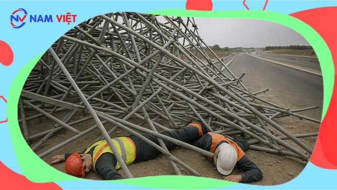Sập giàn giáo trên cao tốc Quy Nhơn - Chí Thạnh, 2 người chết